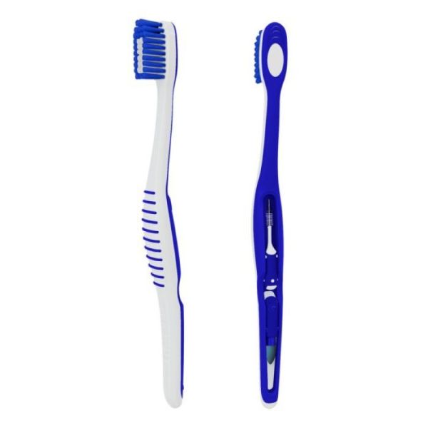 Elgydium - brosse à dents , gratte-langue , brossette , gomme polissante 4en1 souple