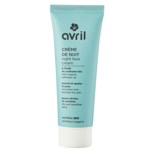 Avril crème de nuit bio peaux sèches sensibles