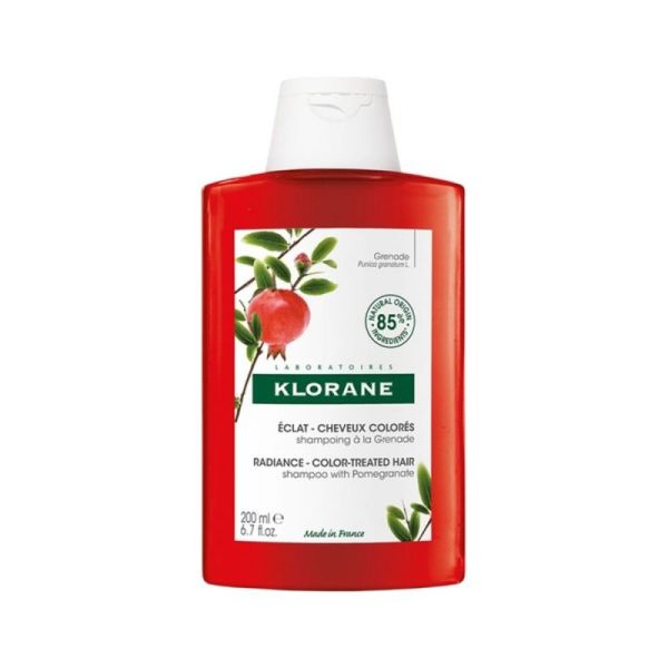 Klorane shampoing éclat cheveux colorés à la grenade (200 ml)