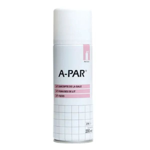 A-par aerosol anti puces/punaises de lit/sarcopte de la gale 200ml