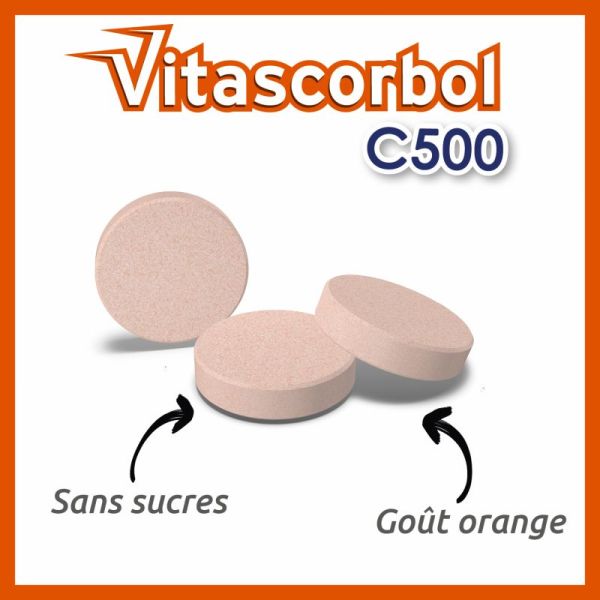 Vitascorbol C 500 Complément alimentaire (24 comprimés à croquer)
