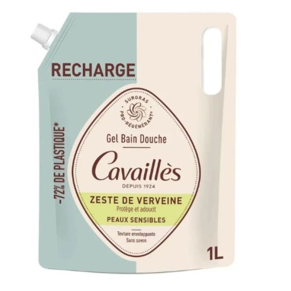Rogé Cavaillès - RECHARGE gel bain douche zeste de verveine 1L