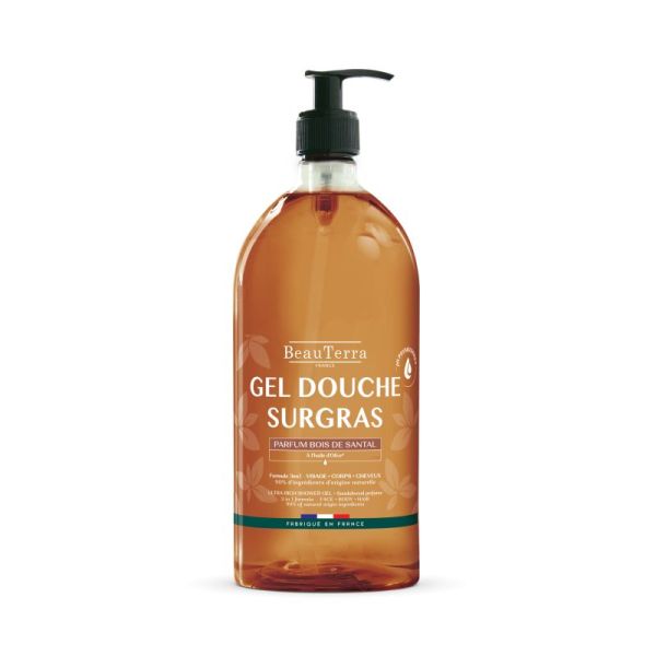 Beauterra gel douche surgras bois de santal (1 litre)