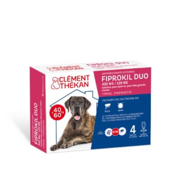 Clément Thékan - Fiprokil duo 402mg / 120mg chien de 40 à 60kg