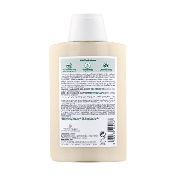 Klorane shampooing réparation au cupuaçu bio (200 ml)