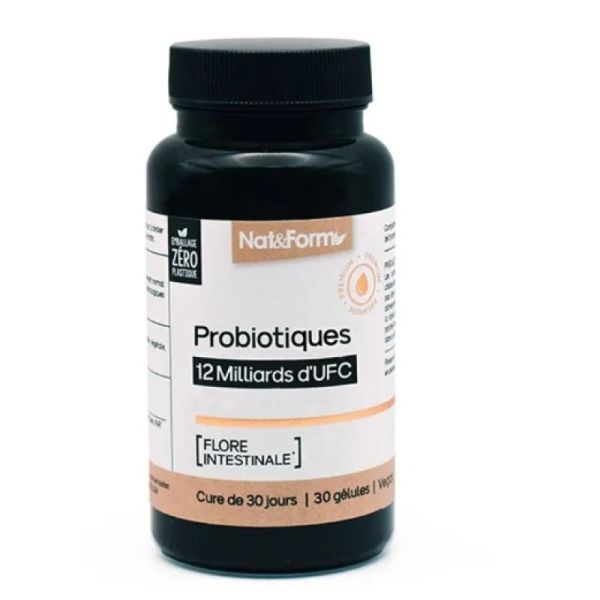 Nat&Form - Probiotiques 12 millards d'UFC FLORE INTESTINALE 30 gélules