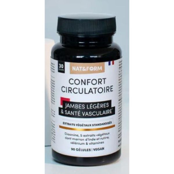 Nat&form - Confort circulatoire jambes légères & santé vasculaire 90 gélules