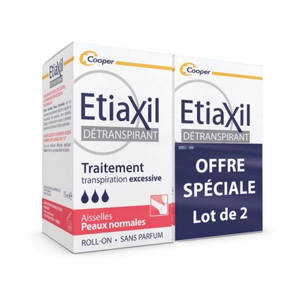 Etiaxil détranspirant aisselles peaux normales lot de 2
