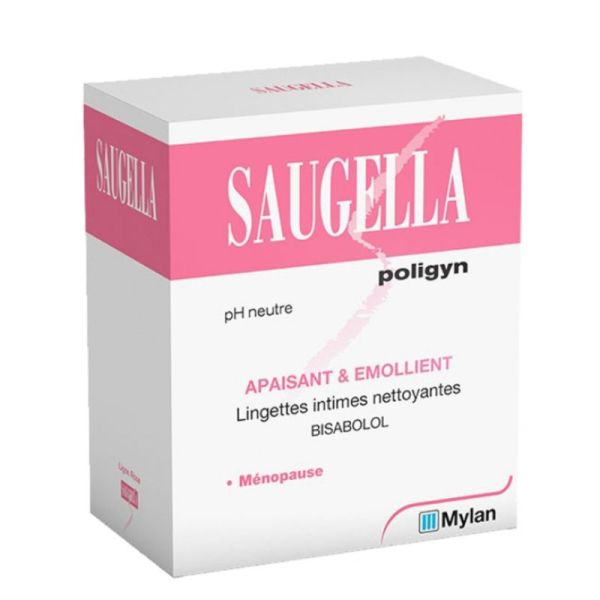 Saugella Poligyn lingettes intimes (10 unités) pour l'hygiène féminine