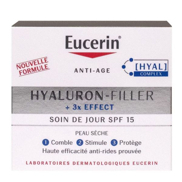 Eucerin - RECHARGE soin de jour Hyaluron-Filler + 3x Effect SPF 15 (50 ml)