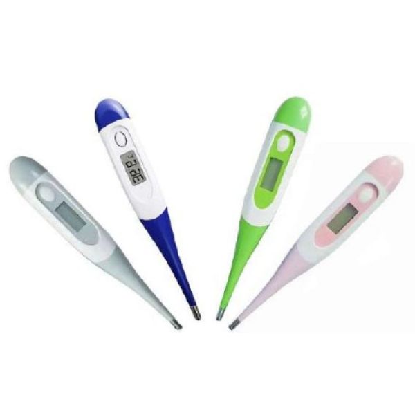 Thermomètre digital de couleur embout souple ROSE