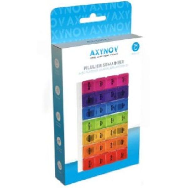 Axynov pilulier semainier avec plateaux journaliers amovibles