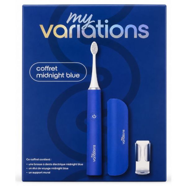Coffret midnight blue brosse à dents + support mural + étui de voyage