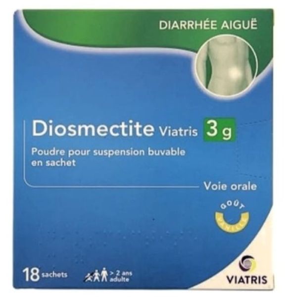 Diosmectite 3g x18 sachets pour Diarrhée Aiguë