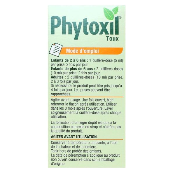 Toux sèche et grasse thym plantain miel sirop 94ml