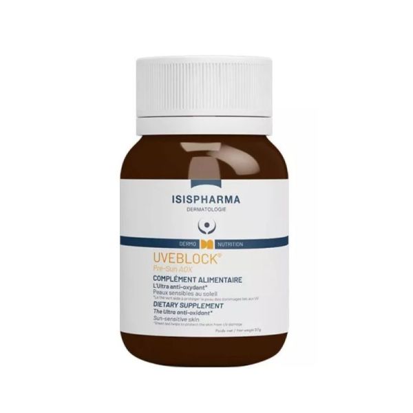 Uveblock gelules pré-solaire action anti-oxydante (97% végétal)
