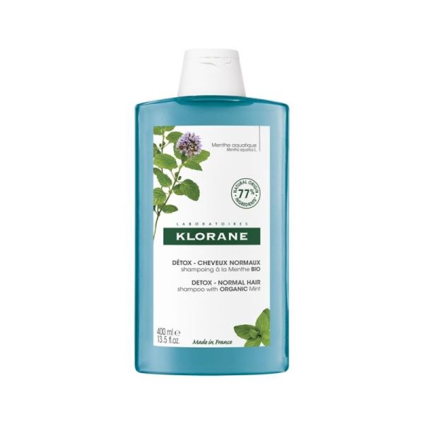 Klorane shampoing détox à la menthe bio (400 ml)