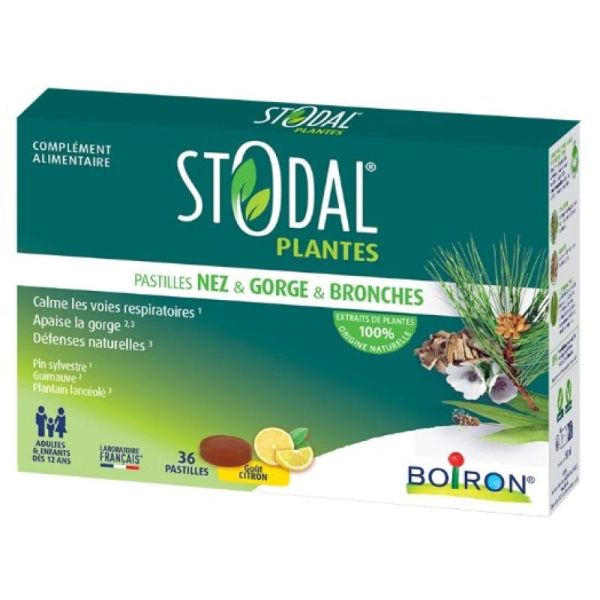 Stodal - 36 Pastilles nez,gorge & bronches goût citron
