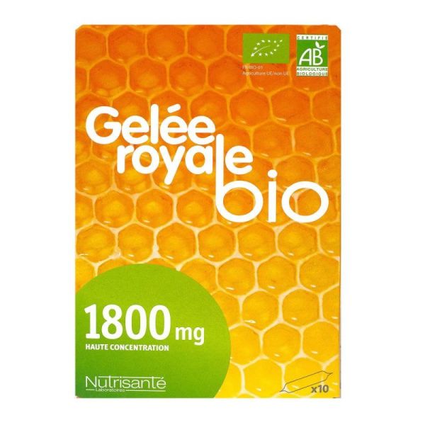 Gelee royale bio 1800 mg ampoule (10 unités)