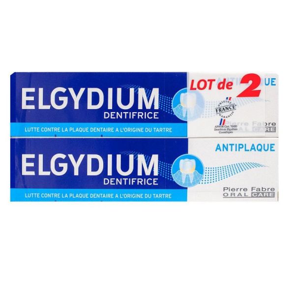 Elgydium dentifrice anti-plaque (75 ml) Lot de 2