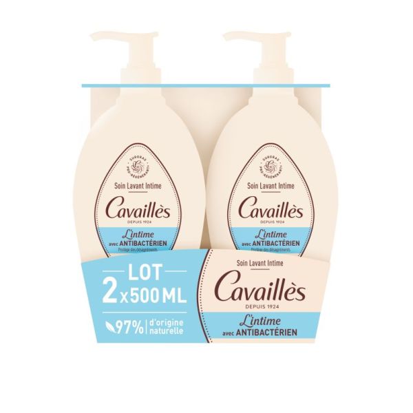 SOIN LAVANT INTIME AVEC ANTI-BACTERIEN 2x500ml