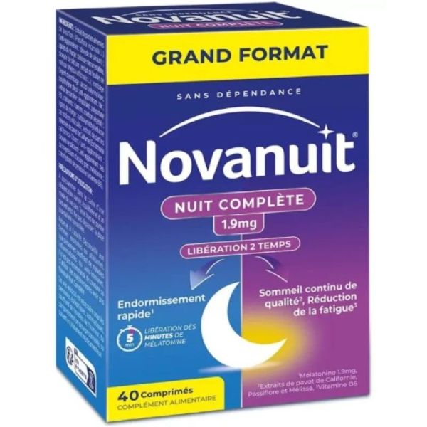 Novanuit - Nuit complète 1.9mg libération 2 temps