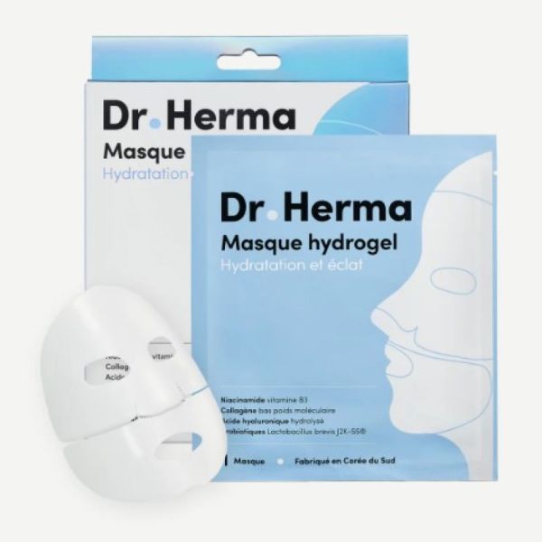 Dr Herma - Masque hydrogel hydratation & éclat x4 masques
