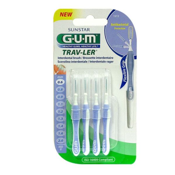 Gum brossettes interdentaires traveler 0,6 mm (1312)