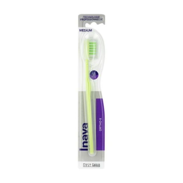 Inava Brosse à Dents Orthodontique Ortho X Medium