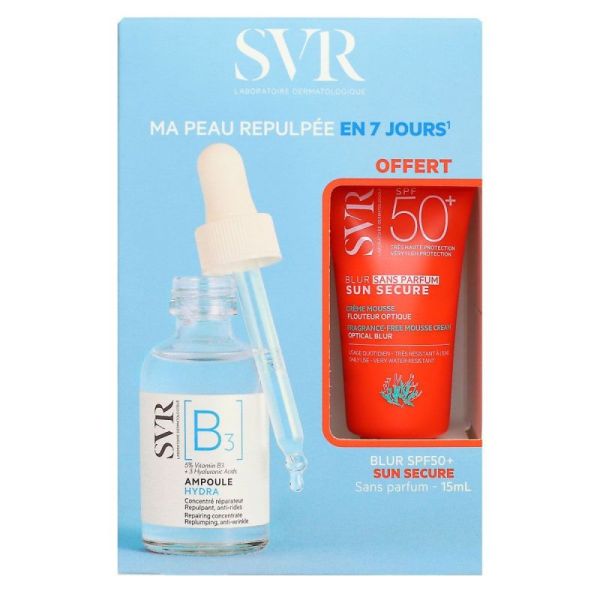 SVR Ampoule Hydra 30ml + Sun Secure Blur SPF50+ 15ml OFFERT