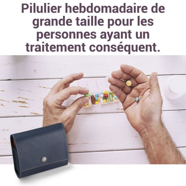 Pilbox Maxi pilulier hebdomadaire fauve/marine