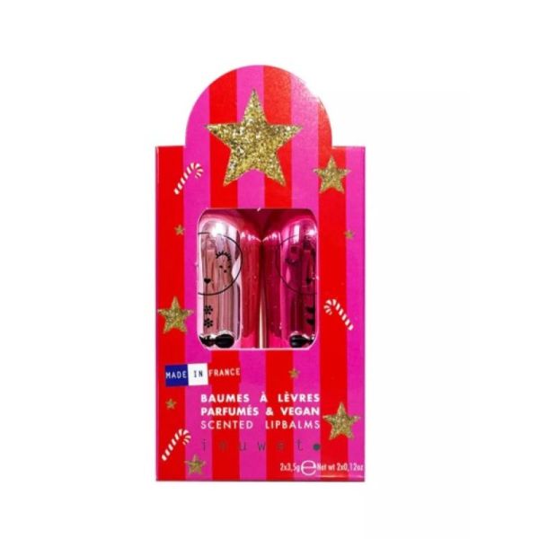 Inuwet - Duo baumes à lèvres Sorbet framboise & Pomme d'amour 2x3.5g