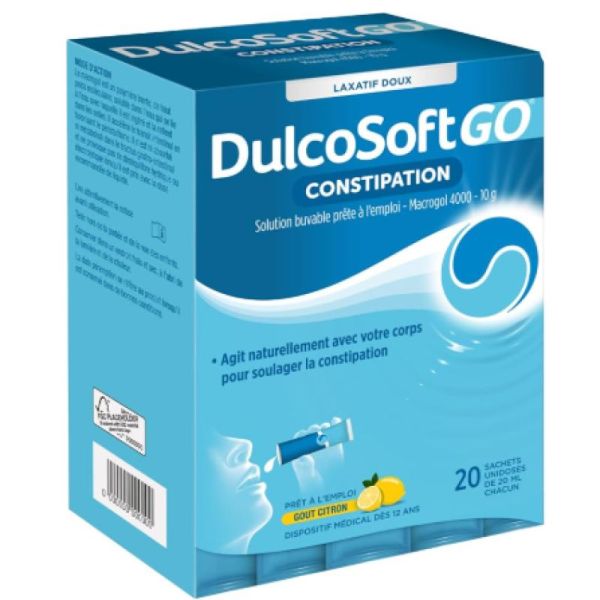 DulcosoftGO constipation x20 sachets goût citron
