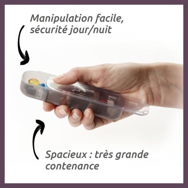 Pilbox Maxi pilulier hebdomadaire fauve/marine