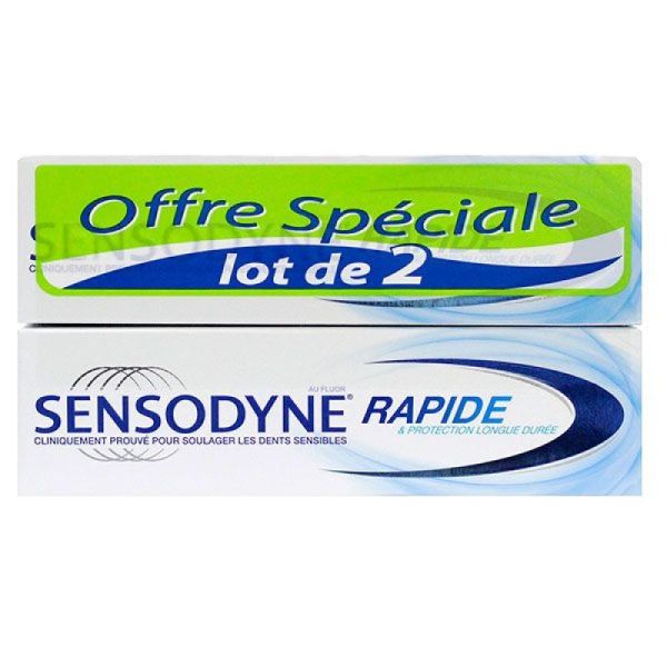 Sensodyne dent rapide lot de 2 (75 ml)