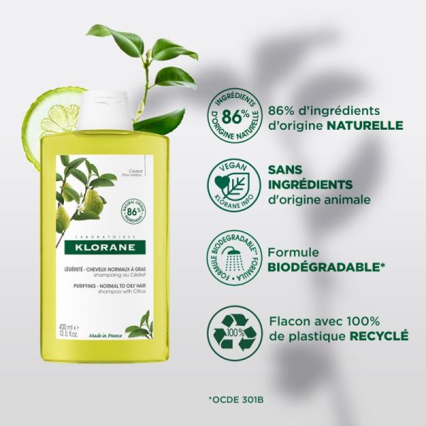 Klorane - Shampoing au Cédrat - Légèreté