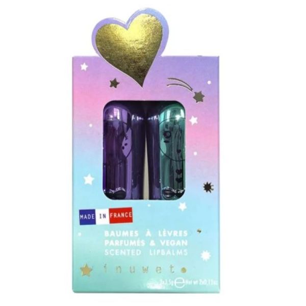 Inuwet - DUO baumes à lèvres parfum Cupcake & Cassis