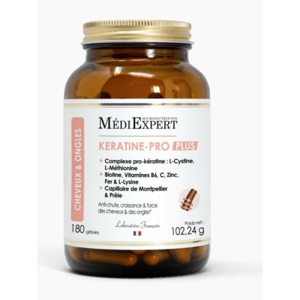 Mediexpert - Keratine-pro plus cheveux & ongles 180 gelules