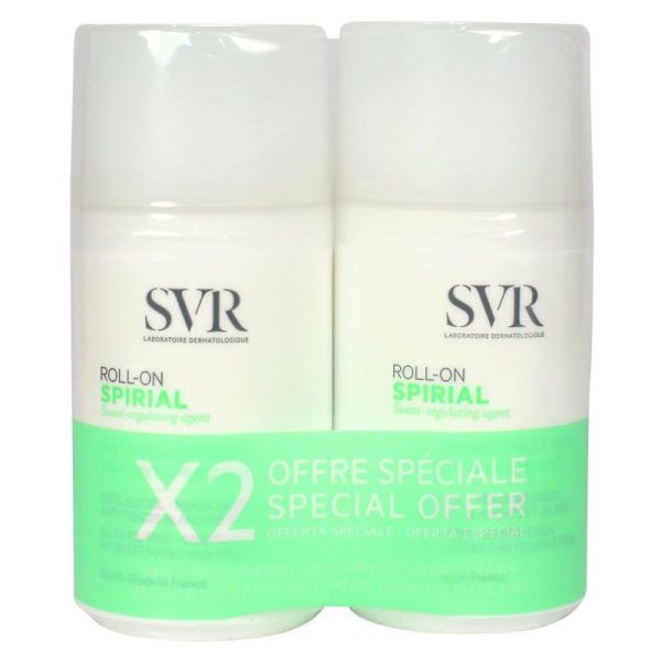 Svr Spirial roll-on anti-transpirant Lot de 2 (50 ml)