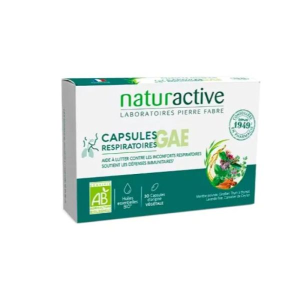 Naturactive - Capsules respiratoires GAE 30 capsules d'origine végétale