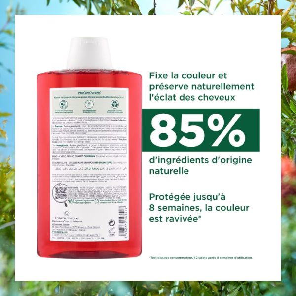 Klorane Shampooing à la grenade pour cheveux colorés (400 ml)