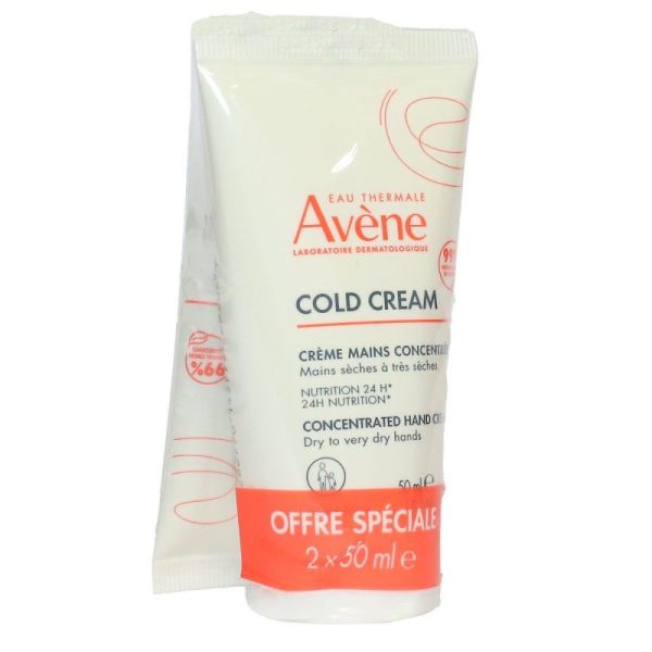 Eau Thermale Avène Crème mains concentrée hydratante peau sèches Cold Cream