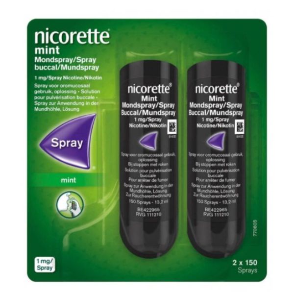 Nicorette spray menthe duopack (2 x 150 pulvérisations)