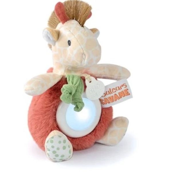 Doudou & Compagnie - couleurs savane Girafe veilleuse