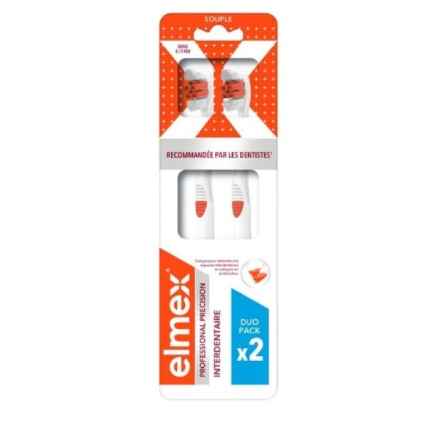Elmex - brosse à dent Professional precision interdentaire duo pack x2