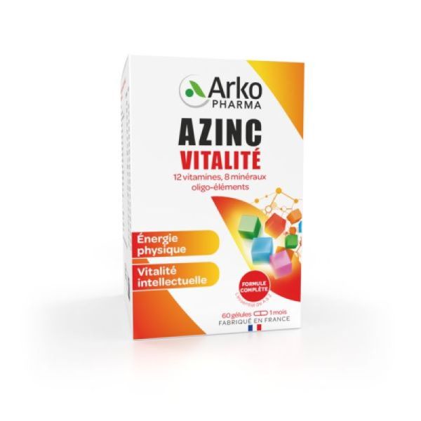Arkopharma Azinc forme et vitalité gélules (60 unités)