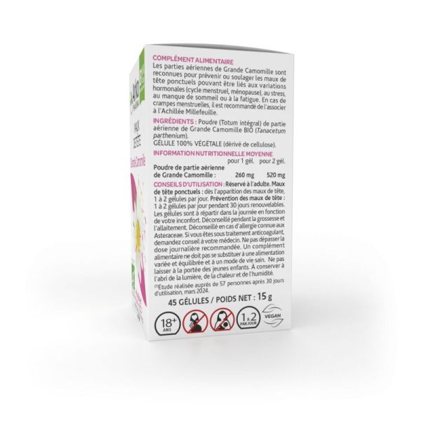 Arkopharma Arkogélules grande camomille bio (45 gélules)