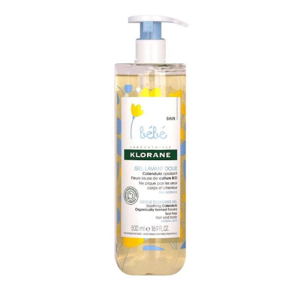 Klorane gel lavant doux bébé (500 ml) au calendula