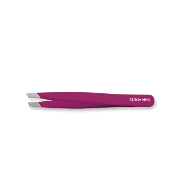 Pince à épiler pointe Biais 9cm ROSE