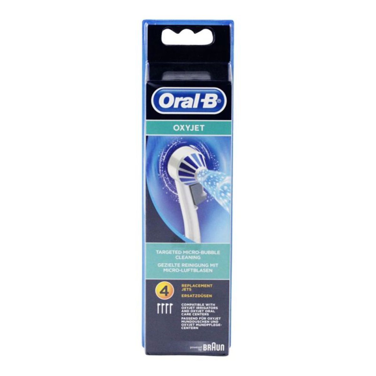 Pack De 4 Canules Oral-B OxyJet - Têtes De Rechange Pour Hydropulseur Dentaire - Neuf Sous Blister